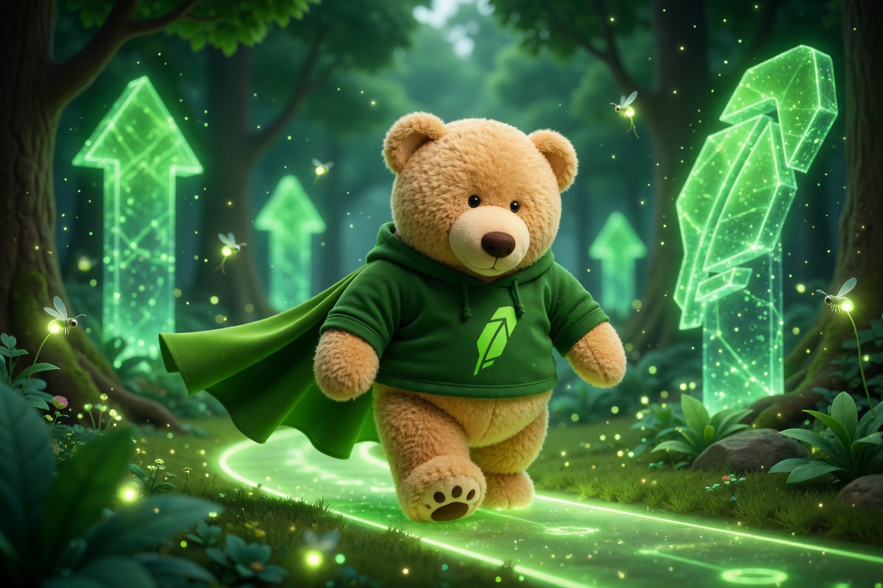 Data Bear in magical forest