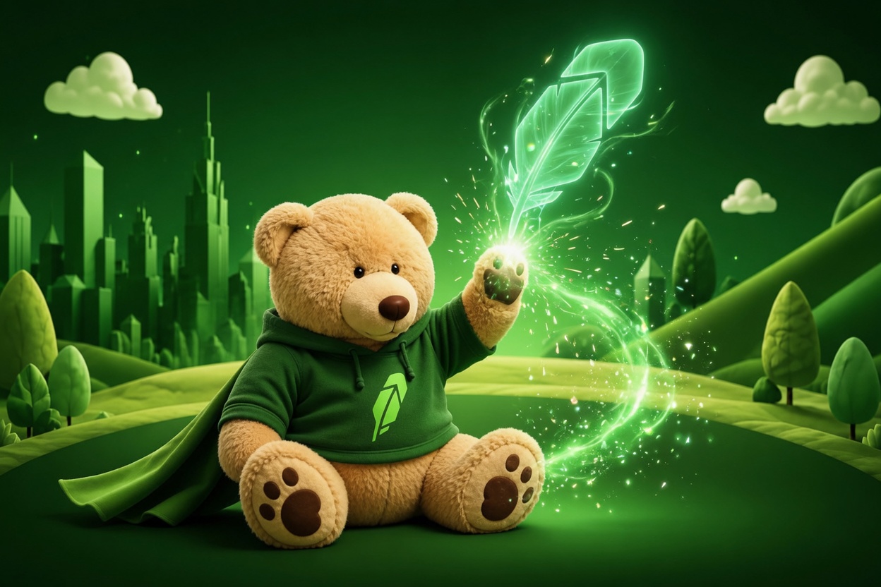 Data Bear celebrating